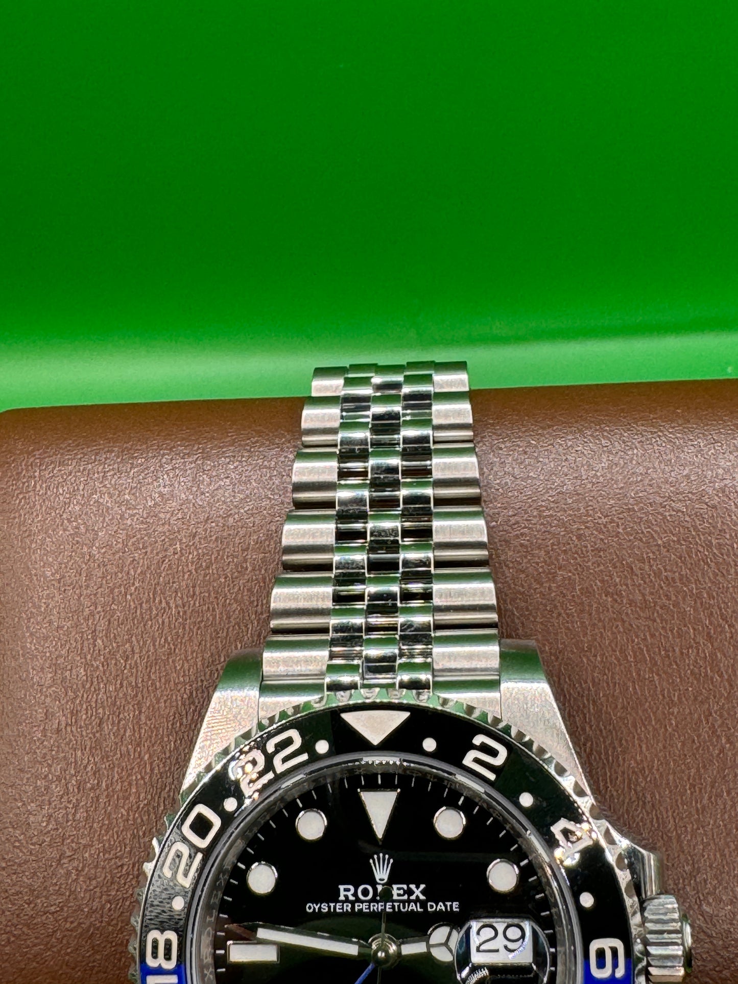 Rolex GMT Master II Batgirl on Jubilee 2021 126710BLNR